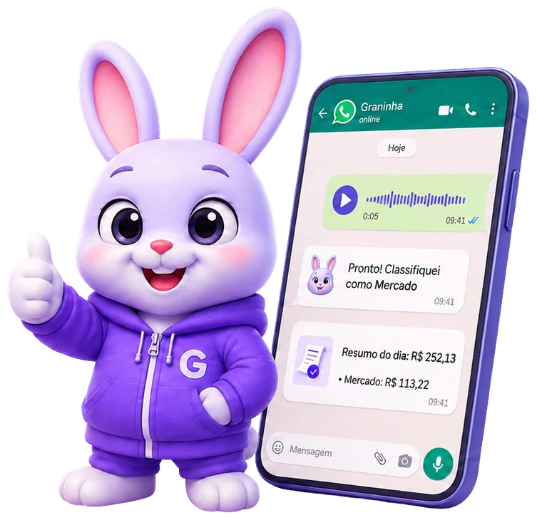 Graninha organizando gastos no WhatsApp